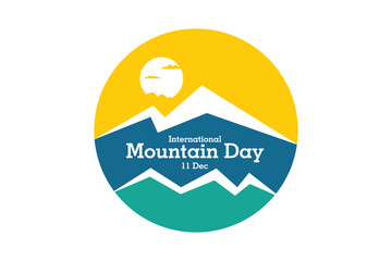 International Mountain Day vector illustration