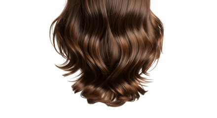 Fototapeta premium Luxurious long brown hair with soft waves and healthy shine.