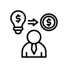 Obraz premium Entrepreneur line icon