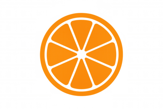 Orange fruit slice vector illustration. Vibrant citrus graphic element for health, food, and freshness concepts on transparent background - Powered by Adobe