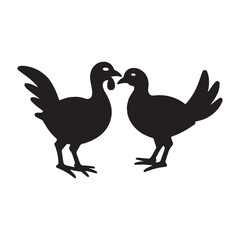 Silhouette of two chickens facing each other.jpg