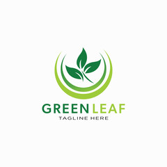 Green Leaf Logo for Organic and Natural Products