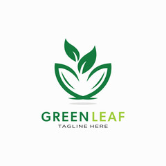 Green Leaf Logo for Organic and Natural Products