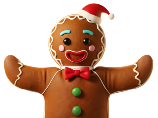 Gingerbread Man Christmas Cookie Cute Holiday Season Treat Xmas Festive Design
