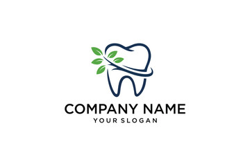 Beauty Flower Tooth or Fresh Floral Teeth logo design for Natural Dental Dentist Dentistry Orthodontic logo design