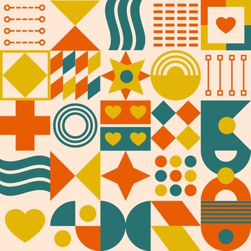 Mid Century Modern Geometric Pattern