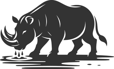 Black vector of a babirusa silhouette illustration