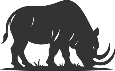 Black vector of a babirusa silhouette illustration