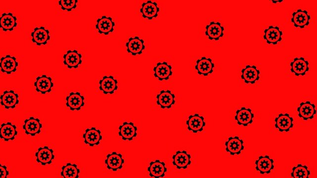 gear pattern with mechanical cog shapes, flat vector design ideal for technology, industry, and background textures.