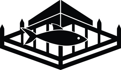 Fish Farm Vector icon.