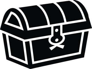 Pirate Treasure Chest Vector icon.