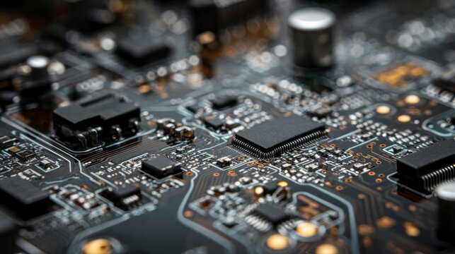 Closeup circuit board technology