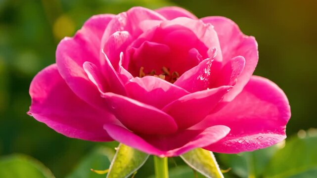 A young flower bud blossoms into full magnificent bloom in an accelerated close-up timelapse organic, beauty, natural process