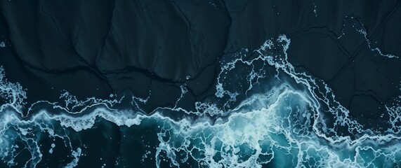 Deep blue ocean waves at night wallpaper