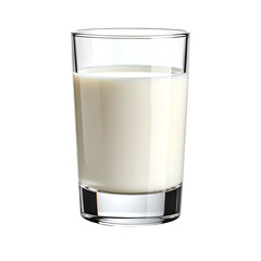 A clear, highball glass filled with a milky white liquid, set against a black background