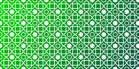 Green Geometric Pattern with Decorative Abstract Design