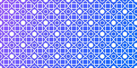Blue Geometric Pattern with Symmetrical Abstract Background