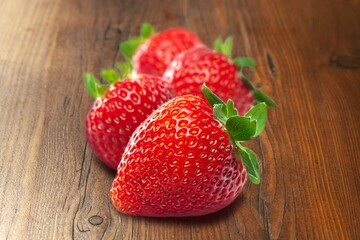 Fresh sweet juicy ripe strawberries berries