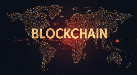 Explore global blockchain innovation with this eye-catching world map, perfect for illustrating secure digital networks and decentralized technology solutions for modern business