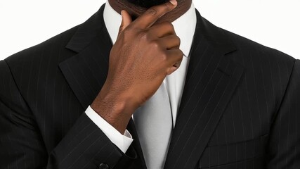 Professional male gesture of exploring ideas - Powered by Adobe