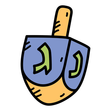 colorful dreidel spinning hanukkah celebration clip art preview