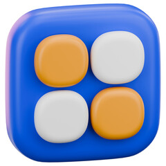 Menu 3D Icon App Launcher