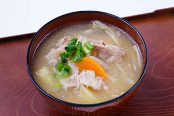 豚汁　家庭料理