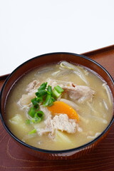 豚汁　家庭料理