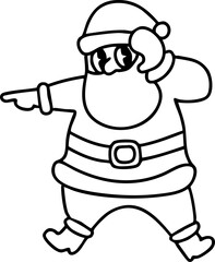 
Cartoon, vintage, Christmas, cute, fun, Santa, minimal, illustration, vector, banner