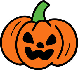 Halloween party cartoon, kids having fun on Halloween, hand drawn illustration, vector