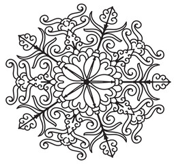 displaying the mandala ornament design