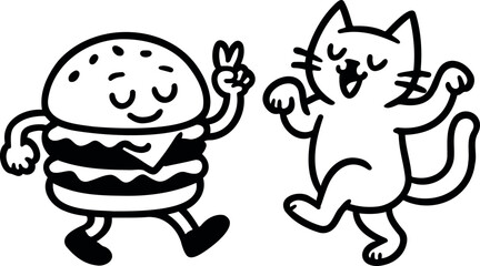 Naklejka premium Peaceful Dance Duo 