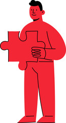 Cartoon Characters. Group of people. Unity team. Outstanding employees. Retone image. Flat. Illustration. Best team combination. Team-building business