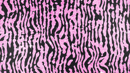 平成ギャル風！ピンク色にギラギラと輝くゼブラ柄背景