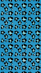 平成ギャル風！キラキラの水色で可愛いレオパード柄背景