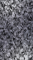 平成ギャル風！銀色にギラギラと輝くゼブラ柄背景