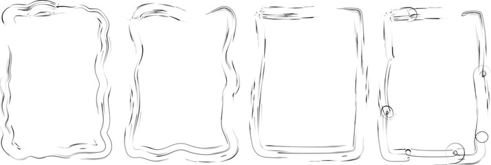 Abstract line art rectangular shapes Frame minimalist design art