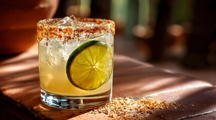 Spicy Mango Margarita Recipe: Zesty Tequila Cocktail with Taj&iacute;n Rim and Fresh Lime