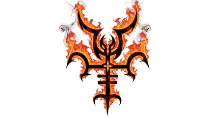 Symbolic Fire A Fiery Emblem of Mystical Significance and Power.