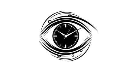 Times watchful gaze A visual representation of time and vision.