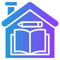 Home Education glyph gradient icon