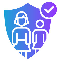 Parental Control glyph gradient icon