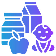 Child Nutrition glyph gradient icon