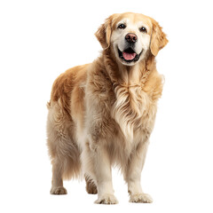 Obraz premium Golden Retriever Playing Joyfully In Garden