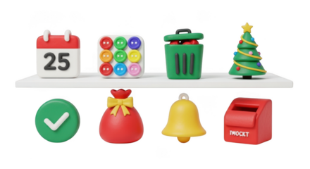 Festive christmas icons collection perfect for holiday themed digital projects and apps