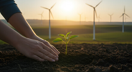 Planting a Seed of Hope Nurturing Growth in Harmony with Renewable Energy