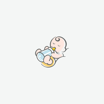 baby drinking milk 