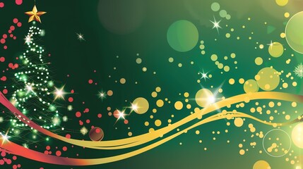 Christmas Card Background Design Images, integrating festive elements such as Christmas trees, snowflakes, reindeer, Christmas stockings, and gold ribbons. Covering styles like minimalist flat design