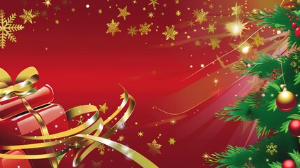 Christmas Card Background Design Images, integrating festive elements such as Christmas trees, snowflakes, reindeer, Christmas stockings, and gold ribbons. Covering styles like minimalist flat design