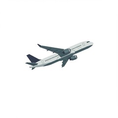 Commercial Airplane Ascending into the Sky.